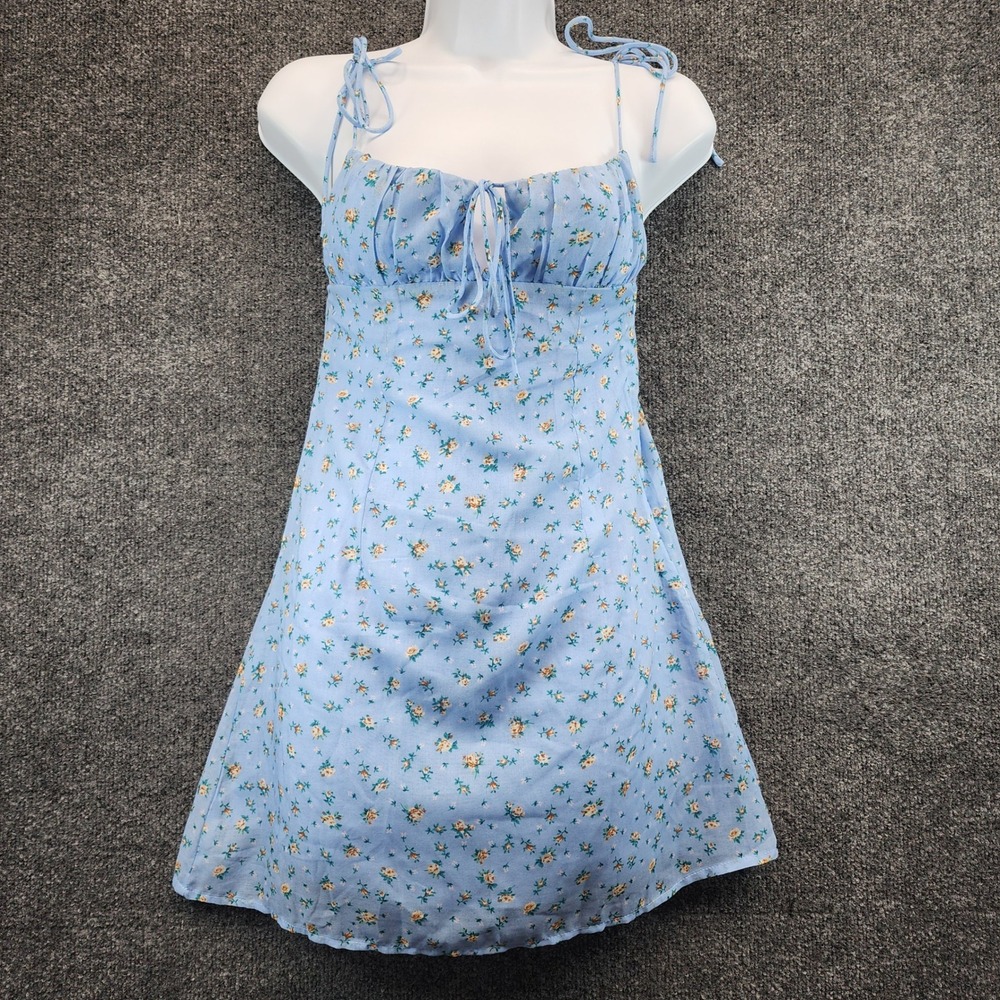 NWT Princess Polly Hilda‎ Floral Tie Strap Milkmaid Mini Dress US 2 Cottagecore